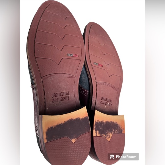 Johnson & Murphy Warner Saddle Dark Gray Suede/Mahogany Lace-up Oxford Nubuck 10 main image 15